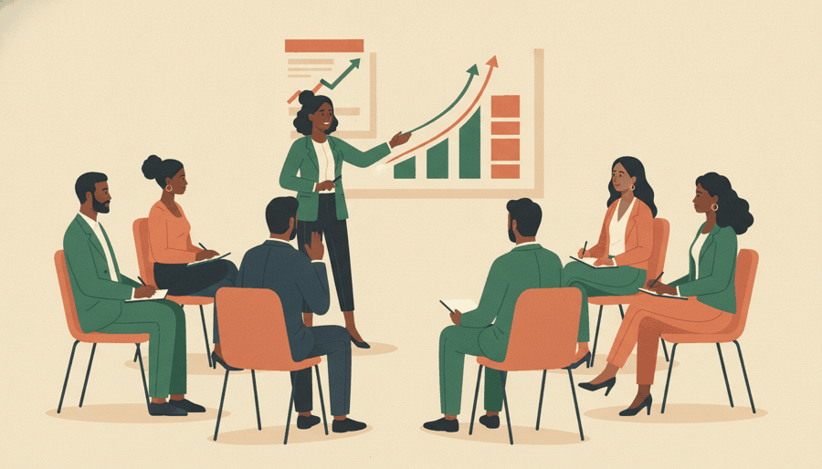 A management training session in progress
